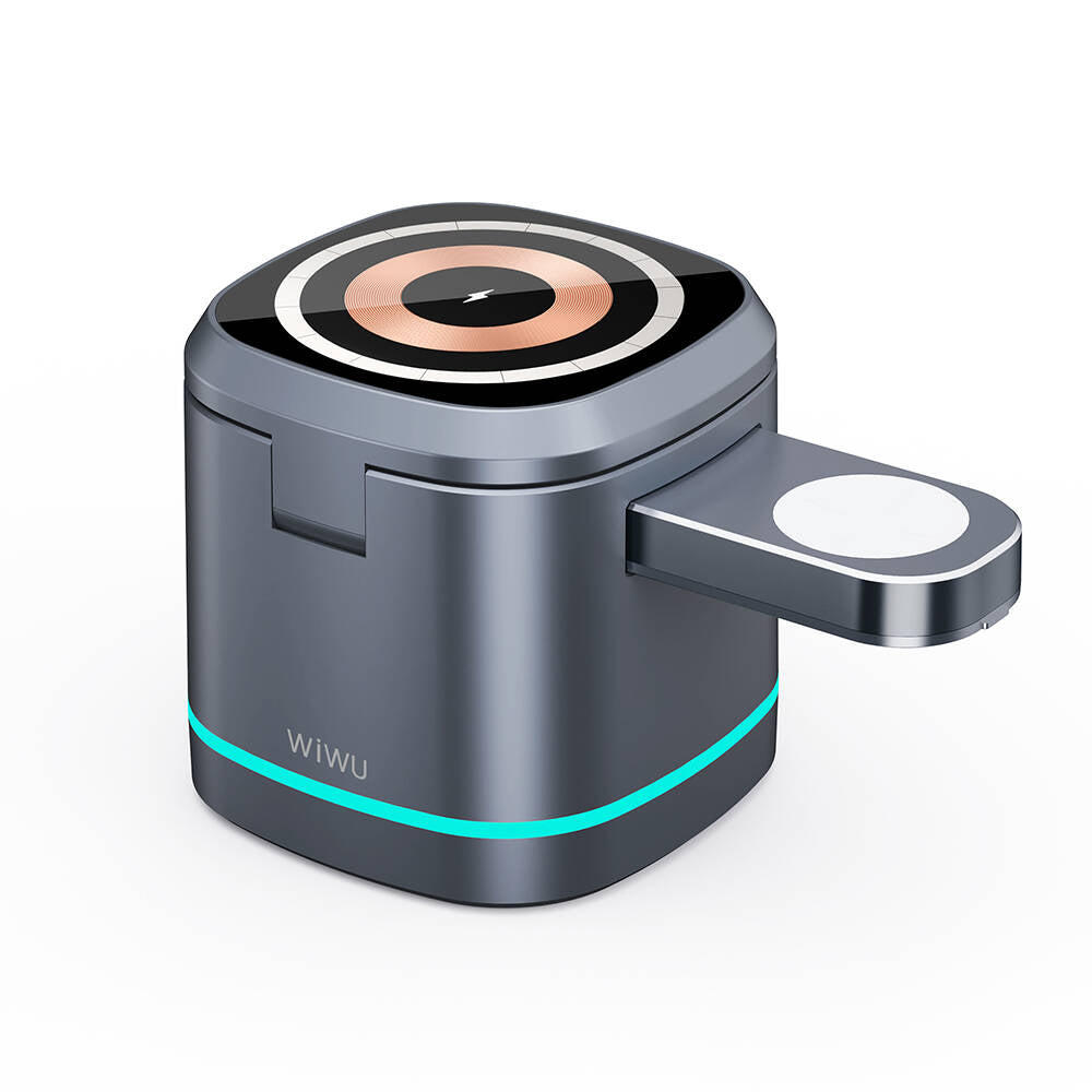 Wiwu Wi-W024 Rubik Küp Ambiyans Işıklı Telefon&Akıllı Saat&Kulaklık İçin 15W 3in1 Kablosuz Şarj Standı Wiwu Wi-W024 Rubik Küp Ambiyans Işıklı Telefon&Akıllı Saat&Kulaklık İçin 15W 3in1 Kablosuz Şarj Standı